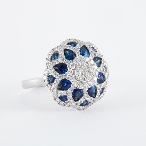 Bague 53 Bague Empire Saphir Diamants 58 Facettes 2.118