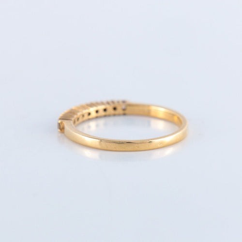 Bague 53 Demi-alliance 9 Diamants 58 Facettes JE102