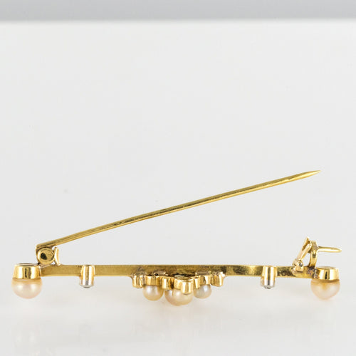 Broche Broche Épingle ancienne perles fines 58 Facettes 19-348