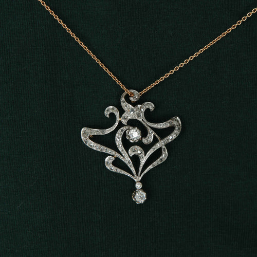 Collier Collier Art nouveau diamants 58 Facettes P3L6