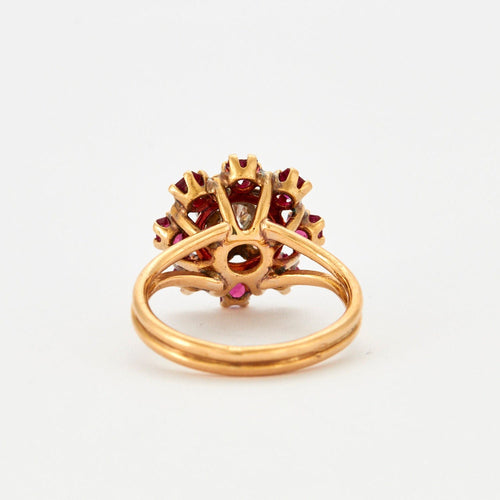 Bague 50 Bague Fleur Rubis Diamants 58 Facettes 230371