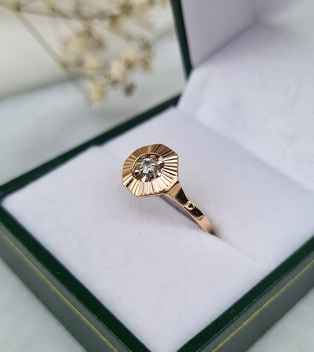 Bague 50.5 Bague Art Déco guillochée 58 Facettes 324