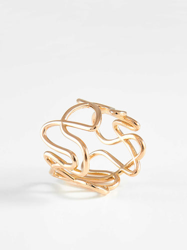 Bague 55 Repossi - Bague "White Noise" en or rose 58 Facettes