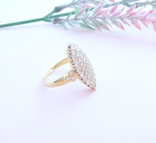 Bague Bague Marquise Diamants 0,97 carat 58 Facettes AA 1625