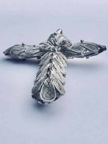 Pendentif Croix En Argent Filigranée 58 Facettes