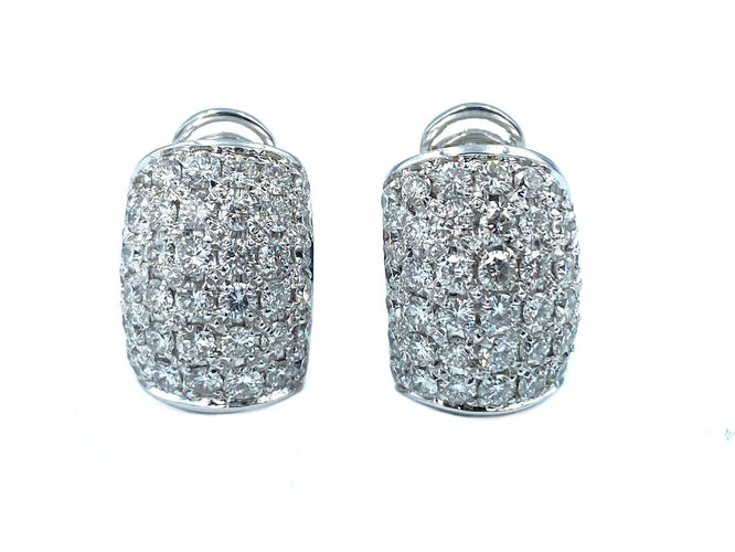 Boucles d'oreilles PIAGET - Boucles d’oreilles or blanc et diamants 58 Facettes
