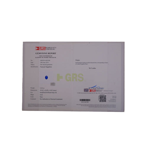 Bague 49 Bague Saphir 3.22ct Diamants 58 Facettes