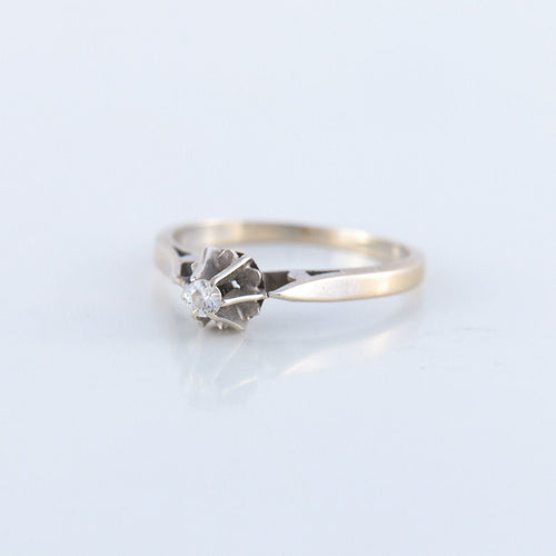 Bague 51 Bague Solitaire Diamant 0.06ct 58 Facettes JE111