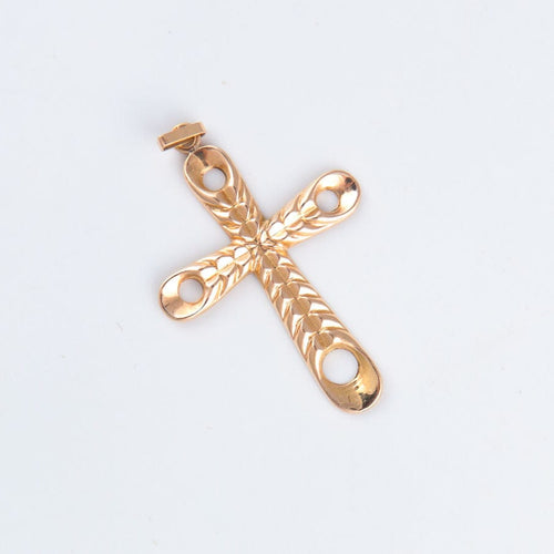 Pendentif Pendentif Croix or jaune 58 Facettes JE49