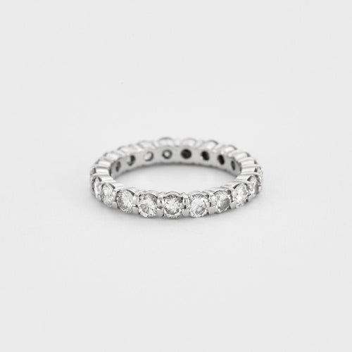 Bague 51 Alliance américaine Or blanc Diamants 1.20ct 58 Facettes 240095