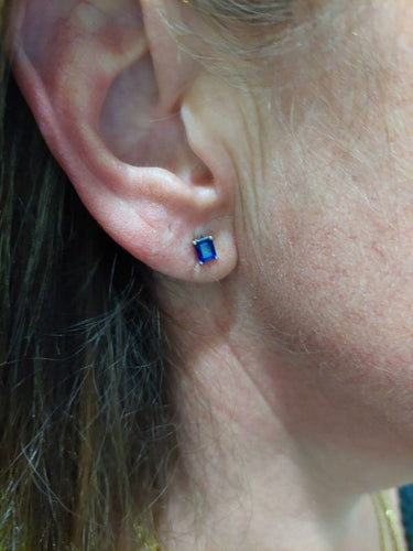 Boucles d'oreilles BOUCLES D'ORIELLES CLOUS SAPHIRS 58 Facettes 074061