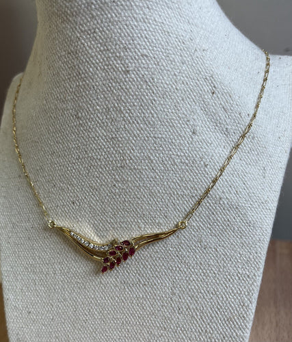 Collier Collier Or avec Rubis et Diamants 58 Facettes 20400000086