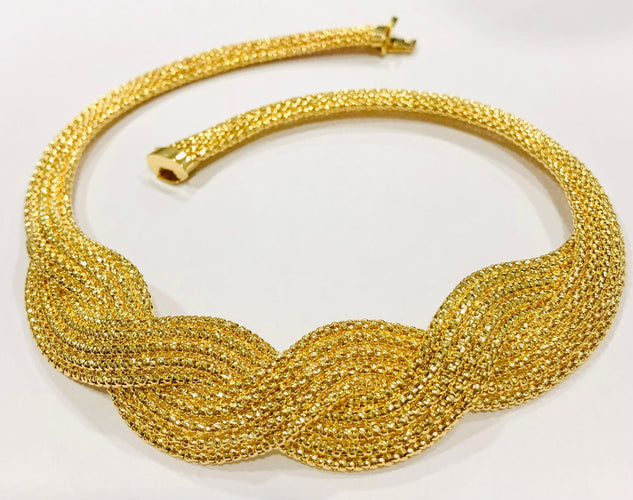 Collier Lumineux collier tressé or jaune 58 Facettes