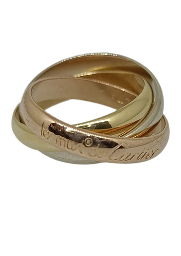Bague 51 Cartier - Alliance Trinity 3 Ors 58 Facettes