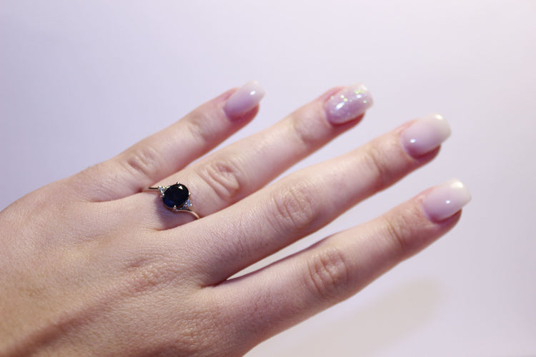 Bague 57 Bague Diamants et Saphir 58 Facettes