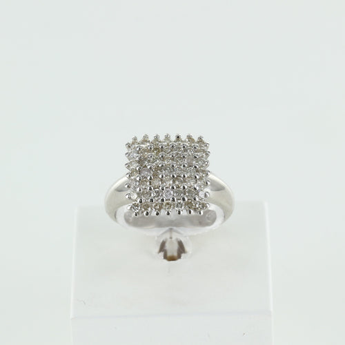 Bague Bague pavage diamants en or blanc 58 Facettes