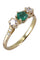 Bague 54 Bague Jarretière Or jaune Emeraude Diamant 58 Facettes 078201