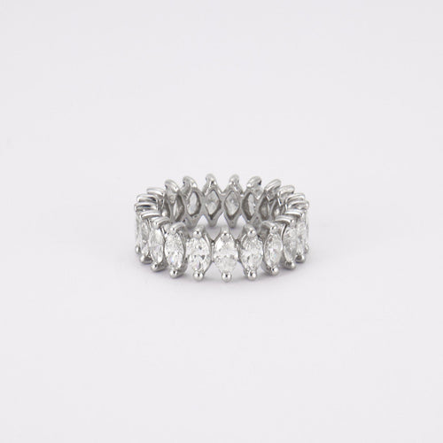 Bague 55 Alliance Diamants taille navette 58 Facettes