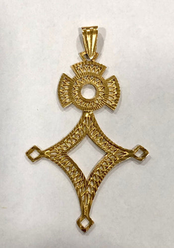 Pendentif Pendentif or jaune croix du sud ou croix d'Agadez 58 Facettes