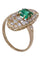 Bague 53 BAGUE MARQUISE ÉMERAUDE ET DIAMANTS 58 Facettes 071511