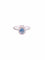 Bague Solitaire en or blanc 18 carats diamants et topaze bleue 58 Facettes