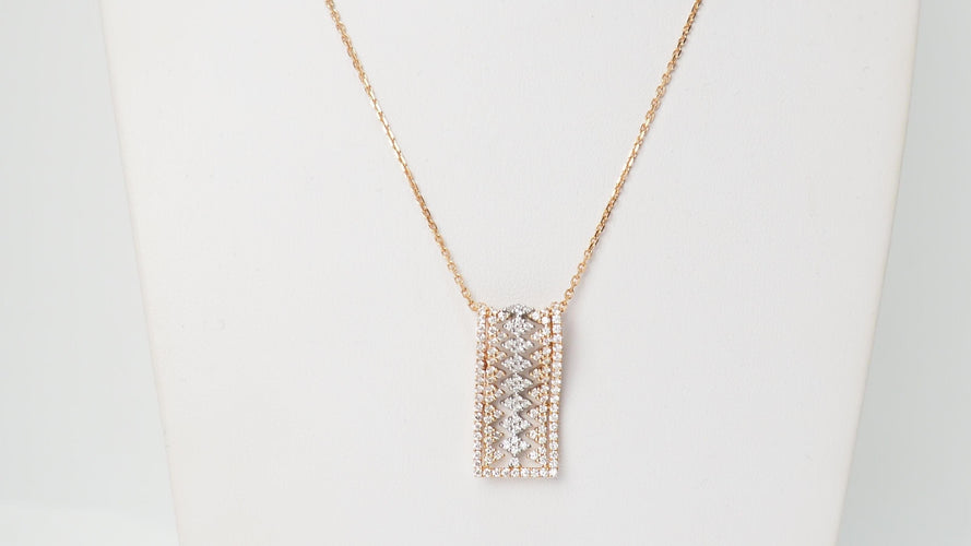 Collier Collier pendentif or rose et diamants 58 Facettes 32289/20794