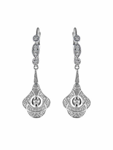 Boucles d'oreilles Boucles d Oreilles Style Art-Déco 58 Facettes