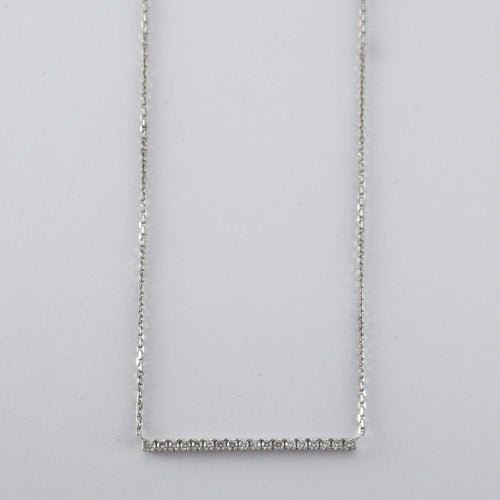 Collier Collier Or blanc pavage Diamants 58 Facettes