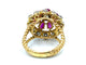 Bague Bague 1960 or jaune diamants et rubis 58 Facettes