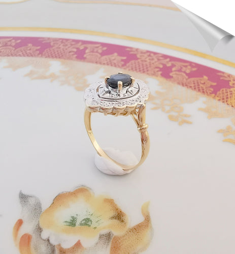 Bague Bague Marquise Saphir Diamants 58 Facettes AA 1512