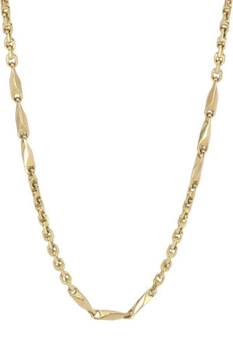 Collier CHAINE MAILLE ALTERNÉE FORCAT ET BATON 58 Facettes 048761