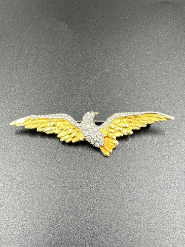 Broche Broche Oiseau Or jaune Diamants 58 Facettes