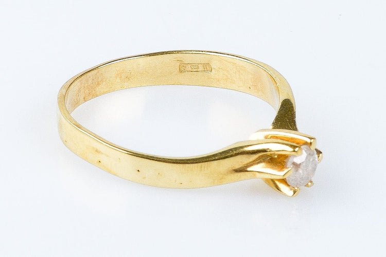 Bague 54 Bague solitaire 0.18ct en or massif 58 Facettes 111.26851-B5