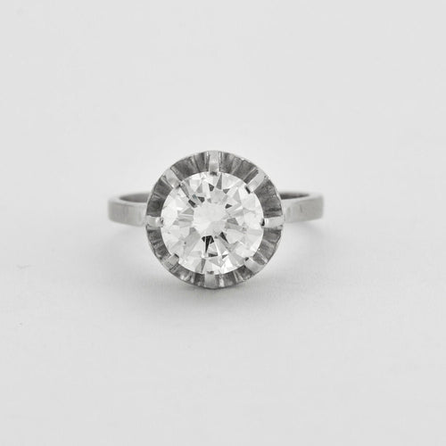 Bague 54 Bague Solitaire Diamant 2.67cts 58 Facettes