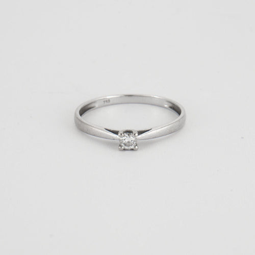 Bague 54 Bague Solitaire Diamant 0.08ct 58 Facettes EL2-44