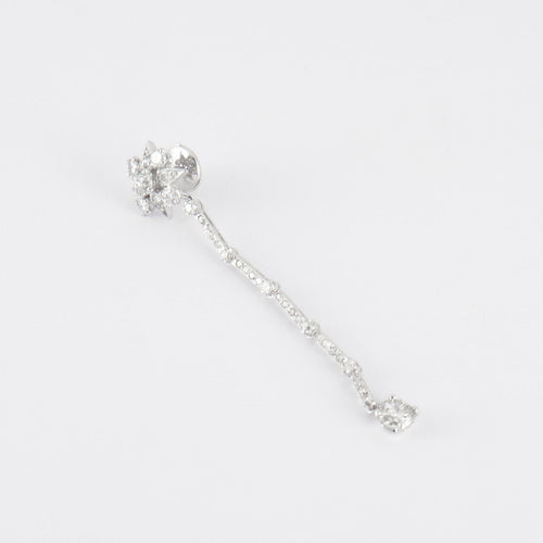 Boucles d'oreilles Pendants d'oreilles, or blanc et diamants 58 Facettes