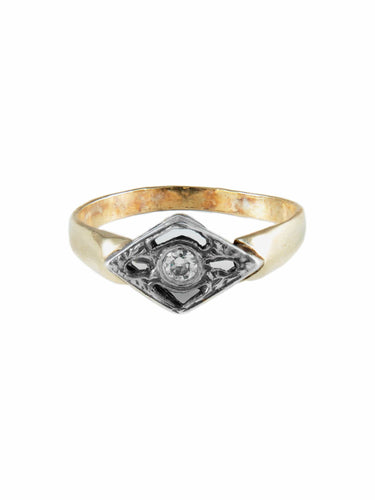 Bague 54 Bague Ancienne Or et Argent 58 Facettes