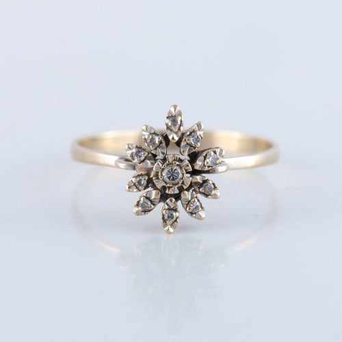 Bague 63 Bague Flocon Diamants 58 Facettes JE126