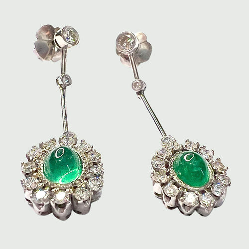 Boucles d'oreilles BOUCLES D'OREILLES EMERAUDES DIAMANTS 58 Facettes