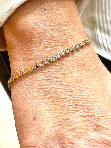 Bracelet Bracelet Or Diamants 58 Facettes