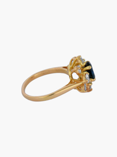 Bague Bague Marguerite saphir et diamants 58 Facettes