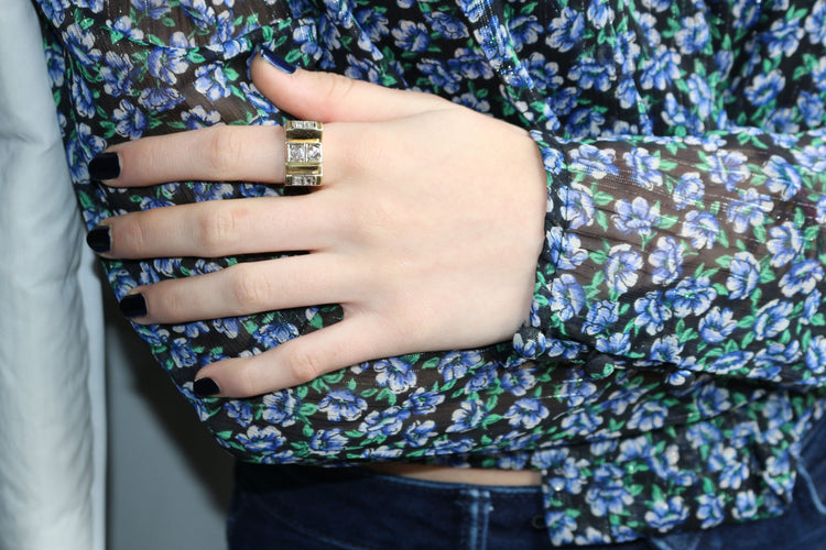 Bague Bague Tank Diamants Taille Rose 58 Facettes 519