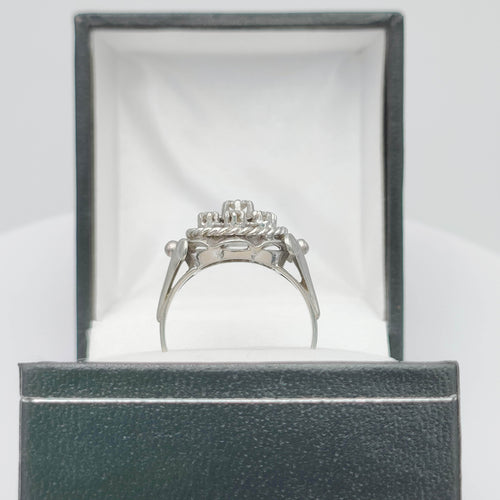 Bague 55.5 Bague vintage or platine diamants 58 Facettes