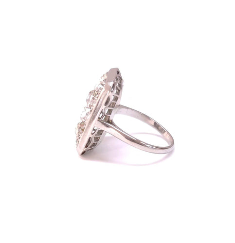 Bague 51 Bague Art Déco platine et diamants 58 Facettes RA.607/9