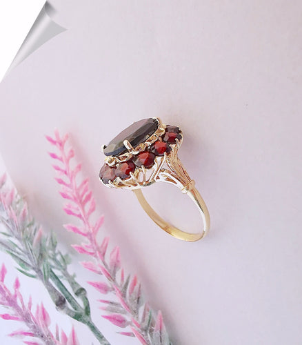 Bague 58 Bague Grenats Or Jaune 58 Facettes AA 1531