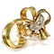 Boucles d'oreilles Boucles d'oreilles vintage noeuds or jaune et diamants 58 Facettes