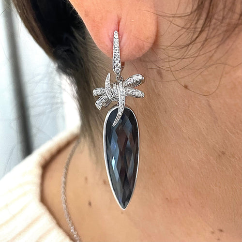 Boucles d'oreilles Boucles d’oreilles cocktail or blanc diamants 58 Facettes