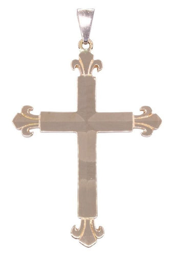 Pendentif Croix ancienne fleur de lys 58 Facettes 065231