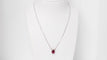 Collier Collier Pendentif or blanc, Rubis ovale et diamant 58 Facettes F4915