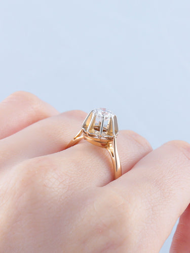 Bague 53 Bague solitaire vintage diamant 58 Facettes